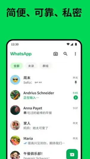WhatsApp 网页版聊天界面